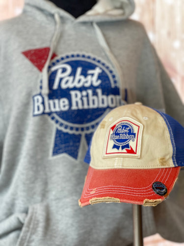 Pabst Blue Ribbon TRI-TONE R/W/B Tombstone Snapback Hat